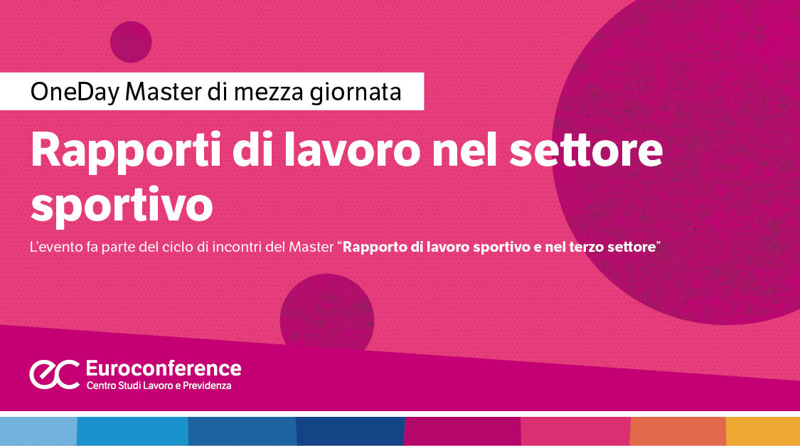 Immagine Rapporti di lavoro nel settore sportivo | Euroconference